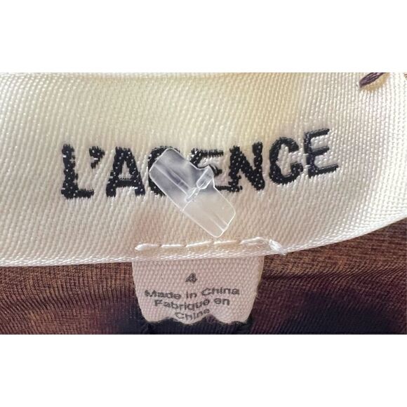 l'agence TAMI COWL NECK SLIP DRESS in Brown & Black NWT Size 4 - Picture 5 of 7